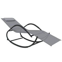 VidaXL 318117 chaise d'extérieur Linge Siège rembourré mousse, Acier Gris