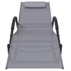 VidaXL 318117 chaise d'extérieur Linge Siège rembourré mousse, Acier Gris