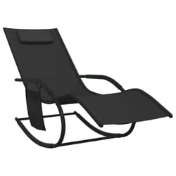 VidaXL 318120 chaise d'extérieur Linge Siège rembourré Acier Noir
