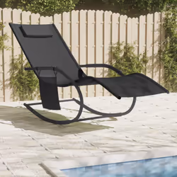 VidaXL 318120 chaise d'extérieur Linge Siège rembourré Acier Noir
