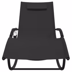 VidaXL 318120 chaise d'extérieur Linge Siège rembourré Acier Noir