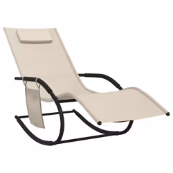 VidaXL 318122, Linge, Siège rembourré, Acier, Crème, 630 mm, 1470 mm