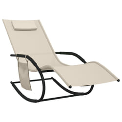 VidaXL 318122 chaise d'extérieur Linge Siège rembourré Acier Crème