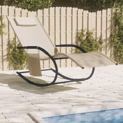 VidaXL 318122 chaise d'extérieur Linge Siège rembourré Acier Crème