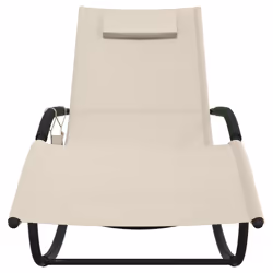 VidaXL 318122 chaise d'extérieur Linge Siège rembourré Acier Crème
