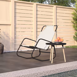 VidaXL 318126 chaise d'extérieur Linge Siège rembourré Acier Crème