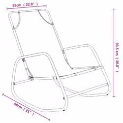 VidaXL 318126 chaise d'extérieur Linge Siège rembourré Acier Crème - Vue supplémentaire 6