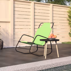 VidaXL 318127 chaise d'extérieur Terrace Siège rembourré Acier Vert
