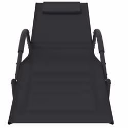 VidaXL 318132 chaise d'extérieur Linge mousse, Acier Noir - Vue supplémentaire 4