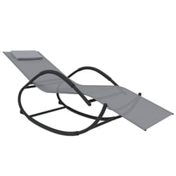 VidaXL 318133 chaise d'extérieur Linge mousse, Acier Gris