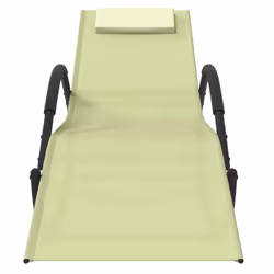 VidaXL 318134 chaise d'extérieur Linge mousse, Acier Crème - Vue supplémentaire 4