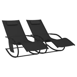 VidaXL 318136 chaise d'extérieur Linge Acier Noir