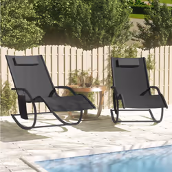 VidaXL 318136 chaise d'extérieur Linge Acier Noir
