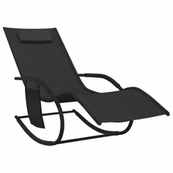 VidaXL 318136 chaise d'extérieur Linge Acier Noir