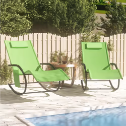 VidaXL 318139 chaise d'extérieur Linge Acier Vert