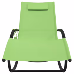VidaXL 318139 chaise d'extérieur Linge Acier Vert - Vue supplémentaire 4