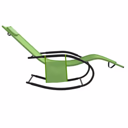 VidaXL 318139 chaise d'extérieur Linge Acier Vert - Vue supplémentaire 5