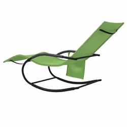 VidaXL 318139 chaise d'extérieur Linge Acier Vert - Vue supplémentaire 6