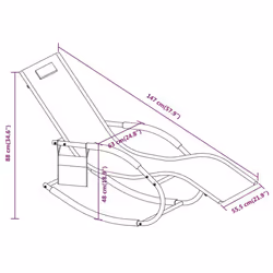 VidaXL 318139 chaise d'extérieur Linge Acier Vert - Vue supplémentaire 7