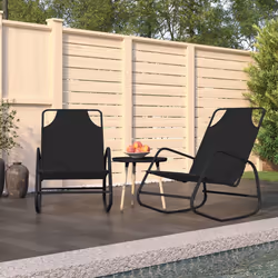 VidaXL 318140 chaise d'extérieur Terrace Acier Noir