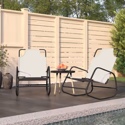 VidaXL 318142 chaise d'extérieur Terrace Acier Crème