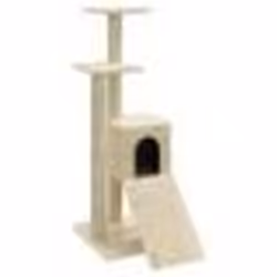 vidaXL Arbre à chat avec griffoirs en sisal Crème 92 cm
