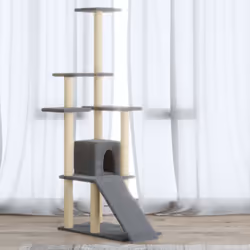 Cet arbre à chat est le refuge idéal pour que vos chats puissent se gratter, grimper, se percher, se cacher et se reposer. Il ...