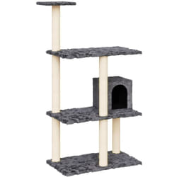 Arbre à chat avec griffoirs en sisal Gris foncé 119 cm Vidaxl