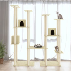 Arbre à chat avec griffoirs en sisal Crème 174 cm Vidaxl