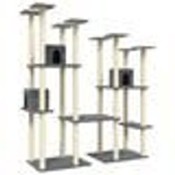 vidaXL Arbre à chat avec griffoirs en sisal Gris foncé 174 cm