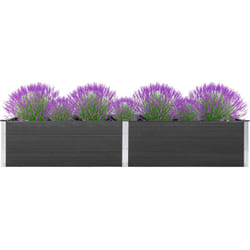 vidaXL Lit surélevé de jardin 200x100x54 cm WPC Gris - TU