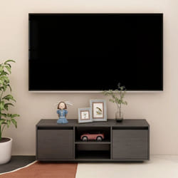 Vidaxl - Meuble tv Gris 110x30x40 cm Bois de pin massif