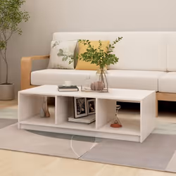 Cette table basse en bois présente un design moderne et constitue un supplément intemporel à votre intérieur. Le bout de cana ...