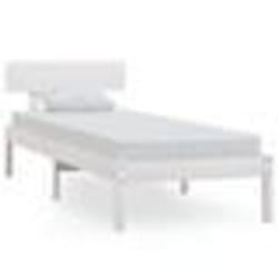 vidaXL Cadre de lit Blanc Bois de pin massif 75x190 cm UK petit simple