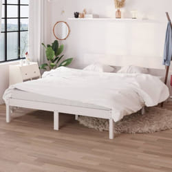 Vidaxl - Cadre de lit Blanc Bois de pin massif 140x190 cm
