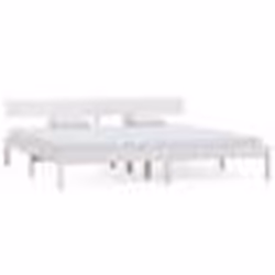 vidaXL Cadre de lit sans matelas blanc bois massif - 80 x 200 cm