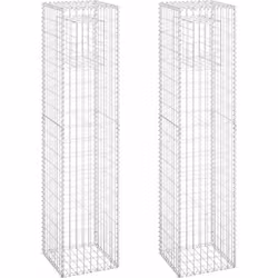 Cet ensemble de poteaux à panier de gabion vous offre un moyen simple et attrayant de décorer le jardin ou la terrasse. Fabri ...