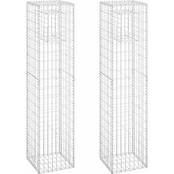 Poteaux à panier de gabion 2 pcs 40x40x180 cm Fer Vidaxl