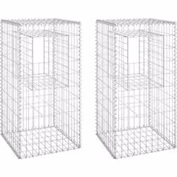 Cet ensemble de poteaux à panier de gabion vous offre un moyen simple et attrayant de décorer le jardin ou la terrasse. Fabri ...