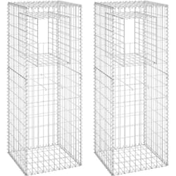 Vidaxl - Poteaux à panier de gabion 2 pcs 50x50x140 cm Fer