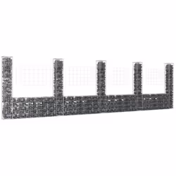 Présentation du Produit Le panier de gabion en forme de U avec 5 poteaux Fer de VIDAXL est un produit idéal pour les aménagem ...