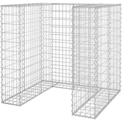 Vidaxl - Mur en gabion pour poubelle Acier galvanisé 110x100x110 cm