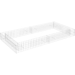 Lit surélevé à gabion Acier galvanisé 200x100x20 cm Vidaxl