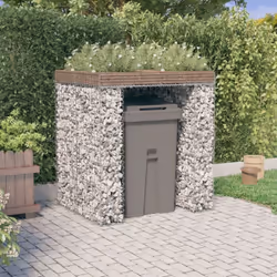 Ce mur en gabion pour poubelle est un excellent choix pour contenir votre poubelle dans votre jardin ou patio. Matériau durab ...
