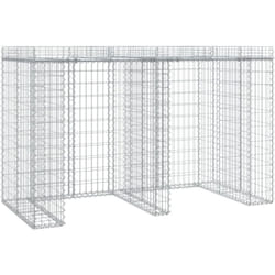 Vidaxl - Mur de gabion pour poubelle 192x91x120 cm fer galvanisé