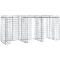 Vidaxl - Mur de gabion pour poubelle 270x91x120 cm fer galvanisé