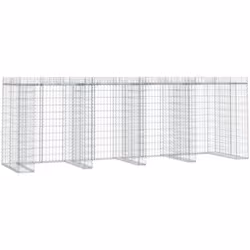 Ce mur en gabion pour poubelle est un excellent choix pour contenir votre poubelle dans votre jardin ou patio. Matériau durab ...
