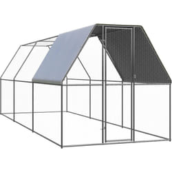 Poulailler d'extérieur 2x6x2 m Acier galvanisé Vidaxl