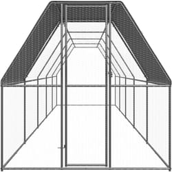 Poulailler d'extérieur 2x10x2 m Acier galvanisé - Vidaxl