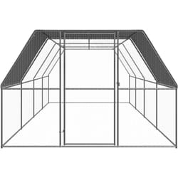 Poulailler d'extérieur 3x8x2 m Acier galvanisé